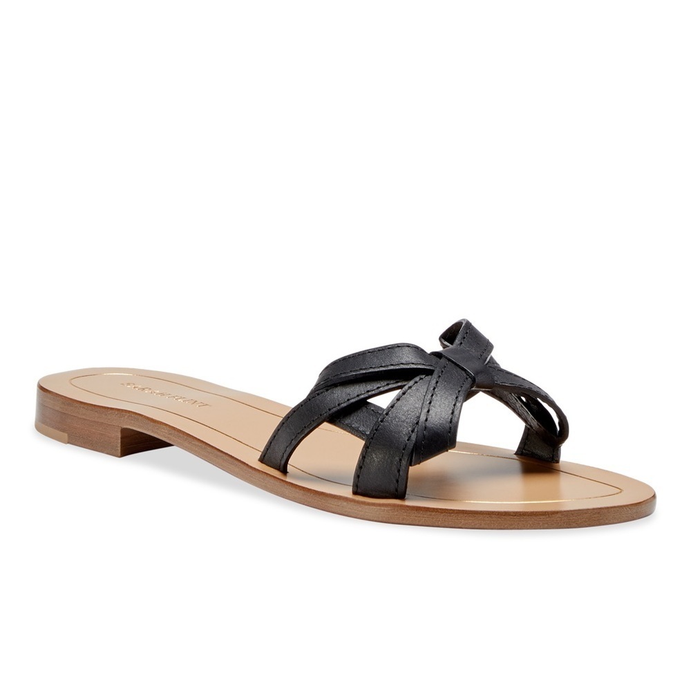 Sarah Flint Black Leather Slides